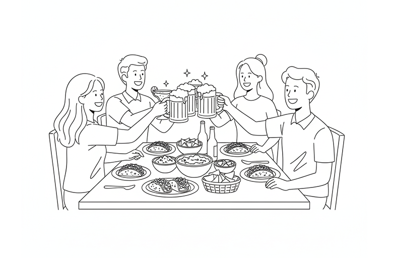 A fun night out with friends